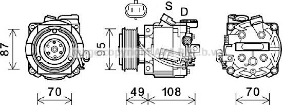 Prasco OLAK668 - Компрессор кондиционера autospares.lv