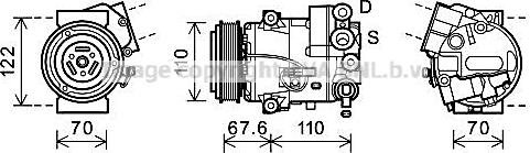 Prasco OLAK605 - Компрессор кондиционера autospares.lv