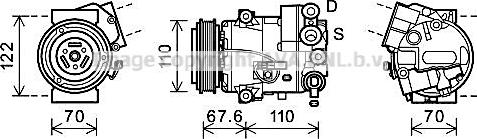 Prasco OLAK606 - Компрессор кондиционера autospares.lv