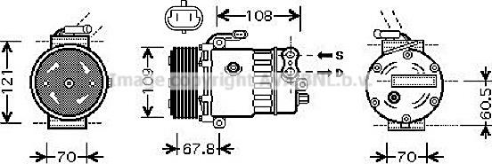 Prasco OLAK139 - Компрессор кондиционера autospares.lv