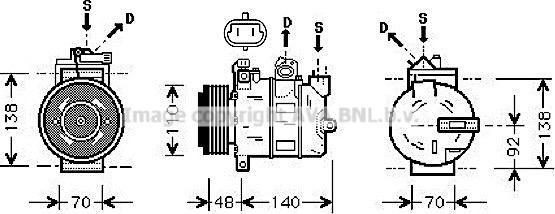 Prasco OLAK356 - Компрессор кондиционера autospares.lv