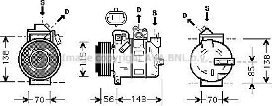 Prasco OLAK357 - Компрессор кондиционера autospares.lv