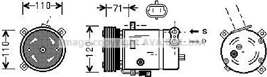 Prasco OLAK276 - Компрессор кондиционера autospares.lv