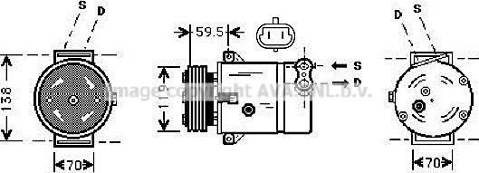 Prasco OLAK273 - Компрессор кондиционера autospares.lv