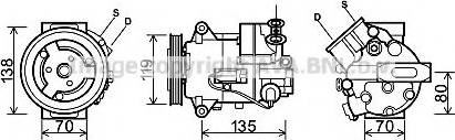 Prasco OLK495 - Компрессор кондиционера autospares.lv