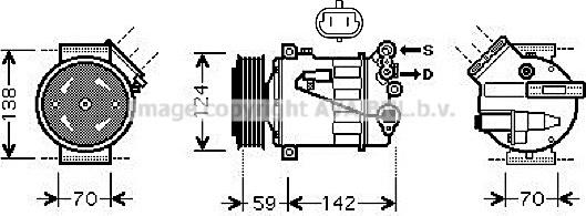 Prasco OLK450 - Компрессор кондиционера autospares.lv