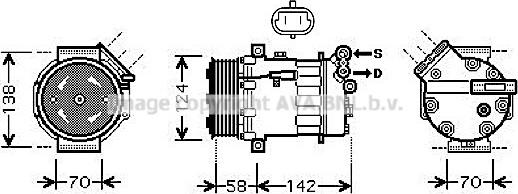 Prasco OLK465 - Компрессор кондиционера autospares.lv