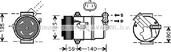 Prasco OLK428 - Компрессор кондиционера autospares.lv