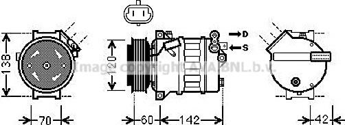 Prasco OLK543 - Компрессор кондиционера autospares.lv