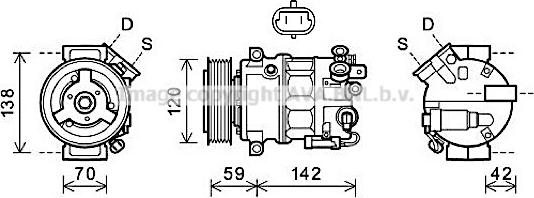 Prasco OLK576 - Компрессор кондиционера autospares.lv