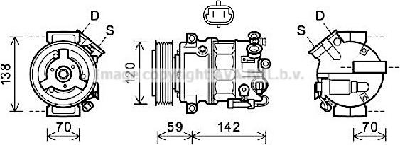 Prasco OLK578 - Компрессор кондиционера autospares.lv