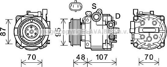 Prasco OLK659 - Компрессор кондиционера autospares.lv