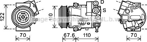 Prasco OLK605 - Компрессор кондиционера autospares.lv