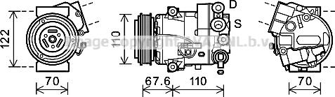 Prasco OLK606 - Компрессор кондиционера autospares.lv