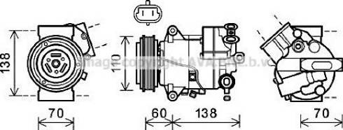 Prasco OLK607 - Компрессор кондиционера autospares.lv