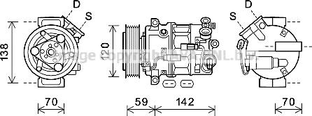 Prasco OLK678 - Компрессор кондиционера autospares.lv