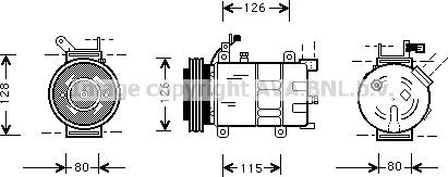 Prasco OLK021 - Компрессор кондиционера autospares.lv