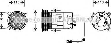 Prasco OLK290 - Компрессор кондиционера autospares.lv