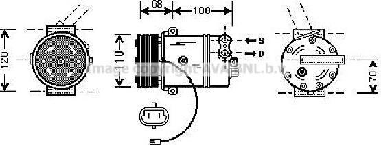 Prasco OLK287 - Компрессор кондиционера autospares.lv