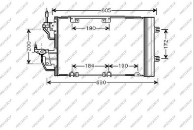 Prasco OP410C005 - Конденсатор кондиционера autospares.lv