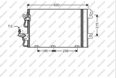 Prasco OP410C001 - Конденсатор кондиционера autospares.lv