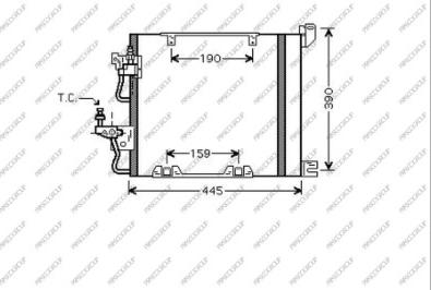 Prasco OP410C003 - Конденсатор кондиционера autospares.lv