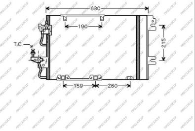 Prasco OP410C002 - Конденсатор кондиционера autospares.lv