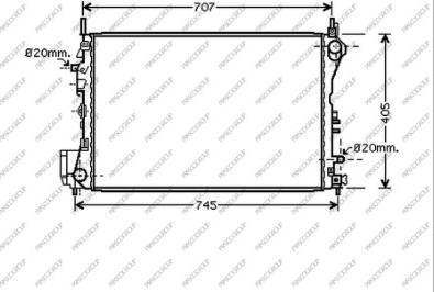 Prasco OP056R011 - Радиатор, охлаждение двигателя autospares.lv