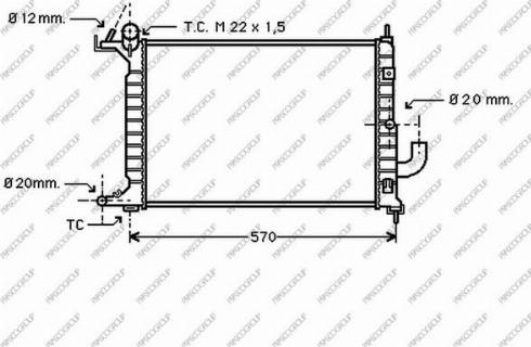 Prasco OP052R004 - Радиатор, охлаждение двигателя autospares.lv