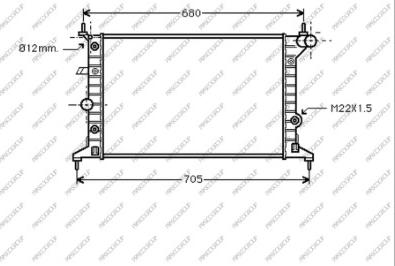 Prasco OP052R002 - Радиатор, охлаждение двигателя autospares.lv