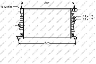 Prasco OP052R007 - Радиатор, охлаждение двигателя autospares.lv