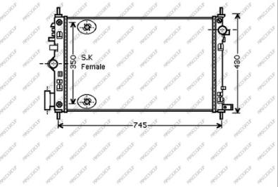 Prasco OP060R005 - Радиатор, охлаждение двигателя autospares.lv