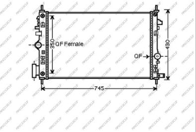 Prasco OP060R006 - Радиатор, охлаждение двигателя autospares.lv