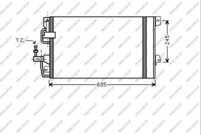 Prasco OP017C004 - Конденсатор кондиционера autospares.lv