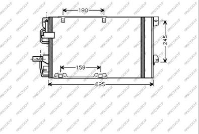 Prasco OP017C003 - Конденсатор кондиционера autospares.lv