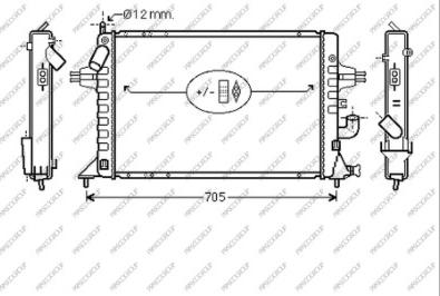 Prasco OP017R009 - Радиатор, охлаждение двигателя autospares.lv