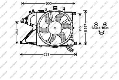 Prasco OP030F001 - Вентилятор, охлаждение двигателя autospares.lv