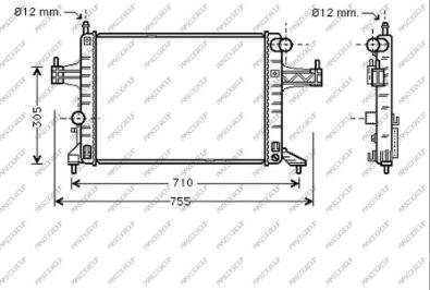 Prasco OP030R004 - Радиатор, охлаждение двигателя autospares.lv