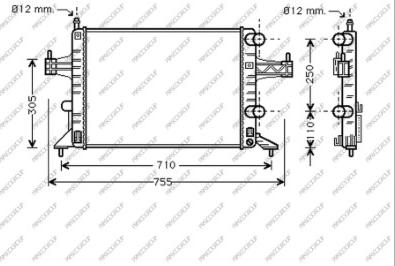 Prasco OP030R001 - Радиатор, охлаждение двигателя autospares.lv