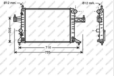 Prasco OP030R002 - Радиатор, охлаждение двигателя autospares.lv