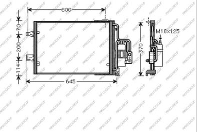 Prasco OP032C003 - Конденсатор кондиционера autospares.lv