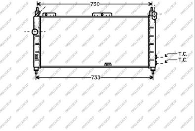 Prasco OP028R005 - Радиатор, охлаждение двигателя autospares.lv