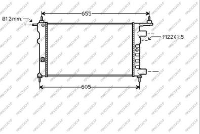 Prasco OP028R006 - Радиатор, охлаждение двигателя autospares.lv