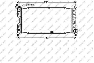 Prasco OP028R003 - Радиатор, охлаждение двигателя autospares.lv