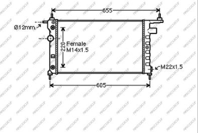 Prasco OP028R002 - Радиатор, охлаждение двигателя autospares.lv