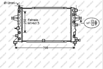 Prasco OP717R009 - Радиатор, охлаждение двигателя autospares.lv