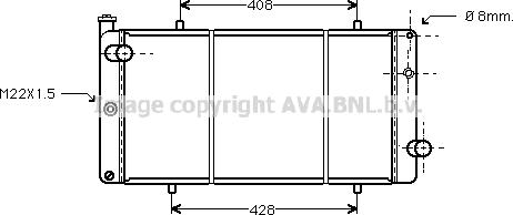 Prasco PE2080 - Радиатор, охлаждение двигателя autospares.lv