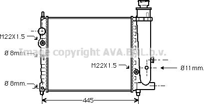 Prasco PE2073 - Радиатор, охлаждение двигателя autospares.lv