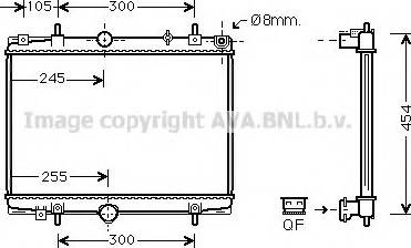 Prasco PE2198 - Радиатор, охлаждение двигателя autospares.lv