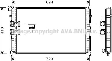 Prasco PE2185 - Радиатор, охлаждение двигателя autospares.lv